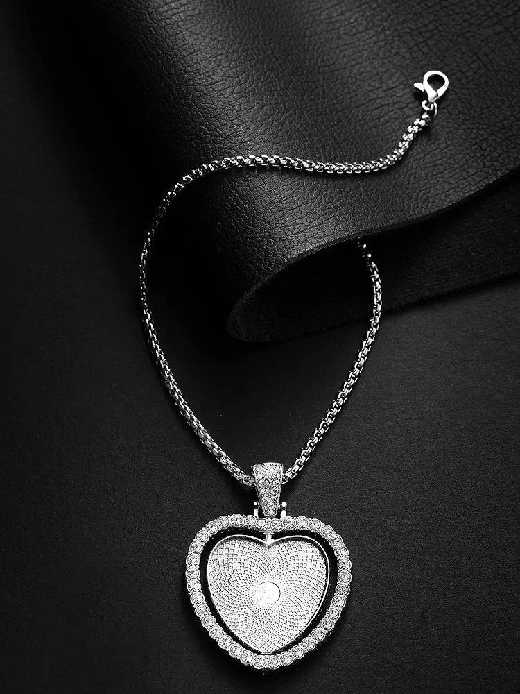 Double Photo Heart Pendant - Luxe Custom Designer