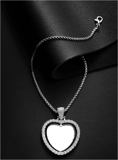 Double Photo Heart Pendant - Luxe Custom Designer