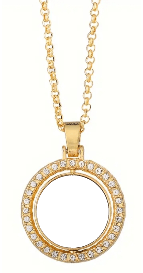 Gold Double Photo Pendant Necklace - Luxe Custom Designer