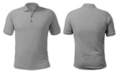 Grey Polo Top by Luxe-Custom-Designer