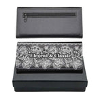 Large Black Leather Purse with Gift Box by Luxe Sensational