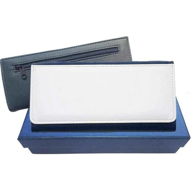 Large Leather Purse - Navy Blue + giftbox - Luxe Custom Designer