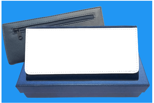 Large Leather Purse - Navy Blue + giftbox - Luxe Custom Designer