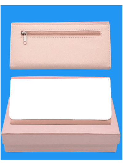 Large Leather Purse - Pink + giftbox - Luxe Custom Designer