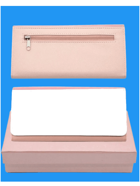 Large Leather Purse Pink with Gift Box by Luxe Sensational
