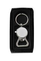 Metal silver circle keyring by Luxe Sensational
