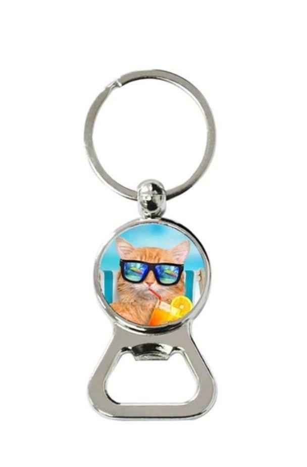 Metal silver circle keyring by Luxe Sensational