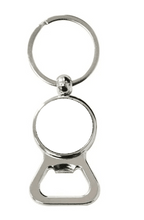 Metal silver circle keyring by Luxe Sensational