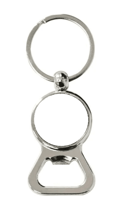Metal silver circle keyring by Luxe Sensational