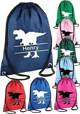 Personalised Drawstring Backpack, Gym Rucksack, School Sport Bag, PE Kit Bag - Luxe Custom Designer