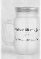 Personalised Frosted glass Mason Jar with straw by Luxe Sensational