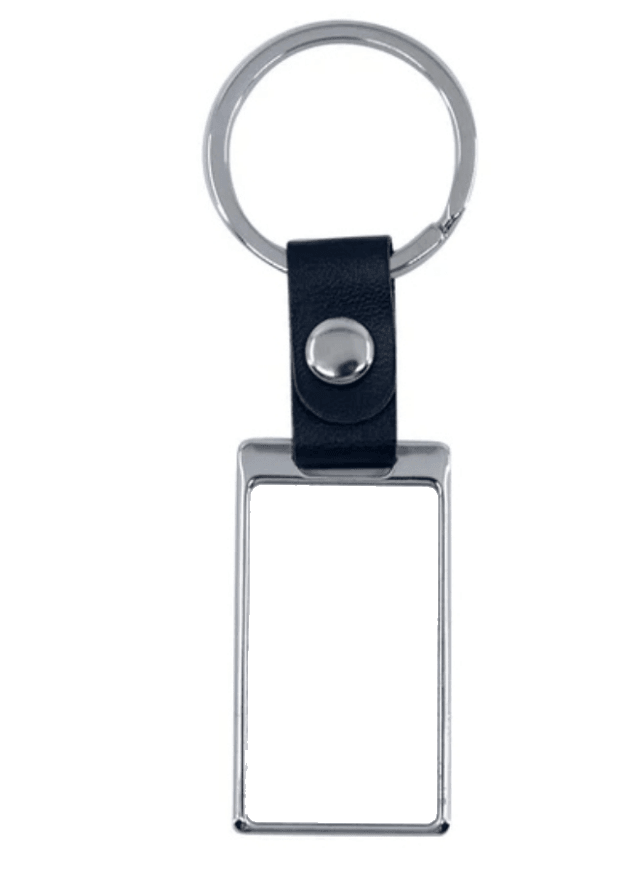 Rectangle metal keyring by Luxe Sensational