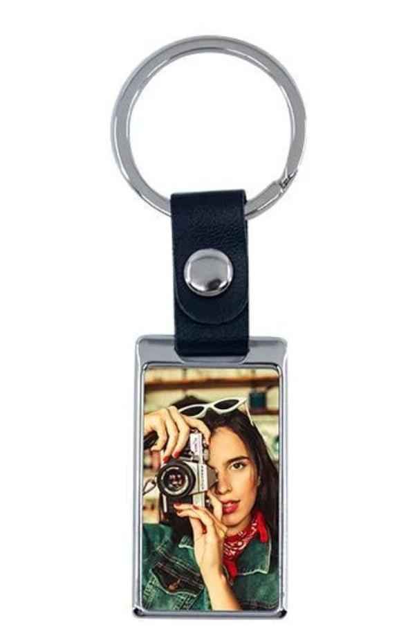 Rectangle metal keyring - Luxe Custom Designer