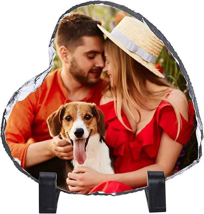 Rock Photo Slate - Heart Small 13.5cm by 13.5 cm - Luxe Custom Designer