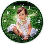 Round Photo Glass Clock 20cm by Luxe Sensational