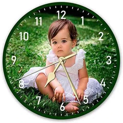 Round Photo Glass Clock 20cm by Luxe Sensational
