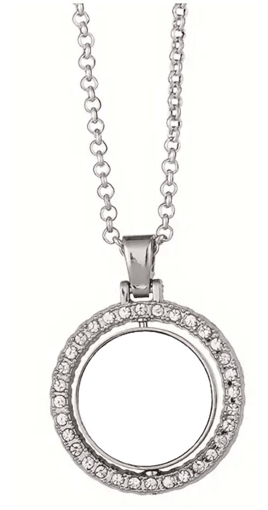 Silver Double Photo Pendant Necklace - Luxe Custom Designer