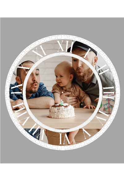 Single photo clock 20cm - Luxe Custom Designer