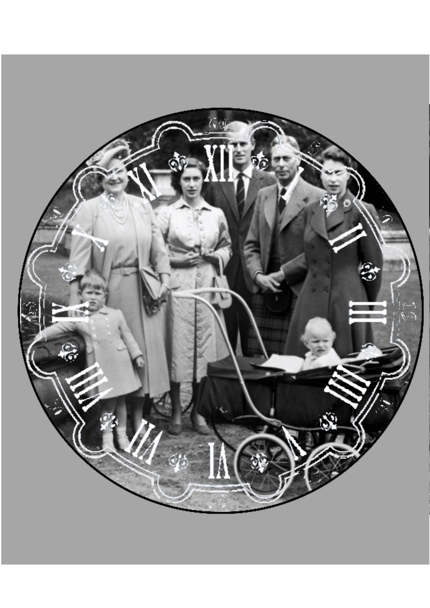 Single photo clock 20cm - Luxe Custom Designer