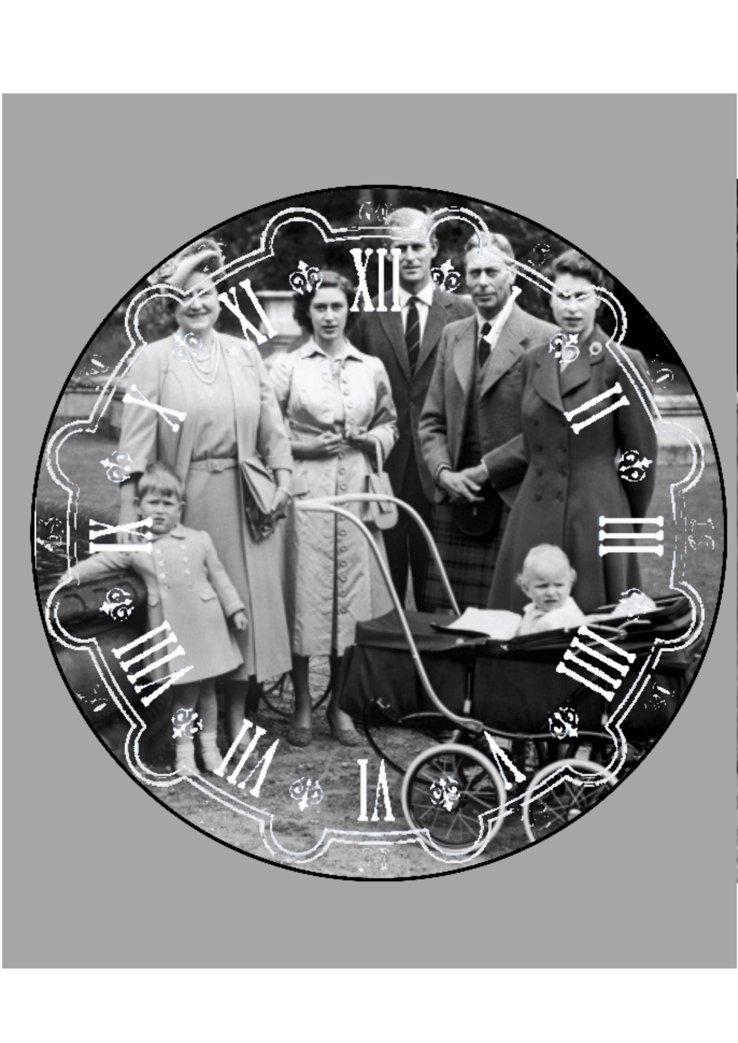 Single photo clock 20cm - Luxe Custom Designer