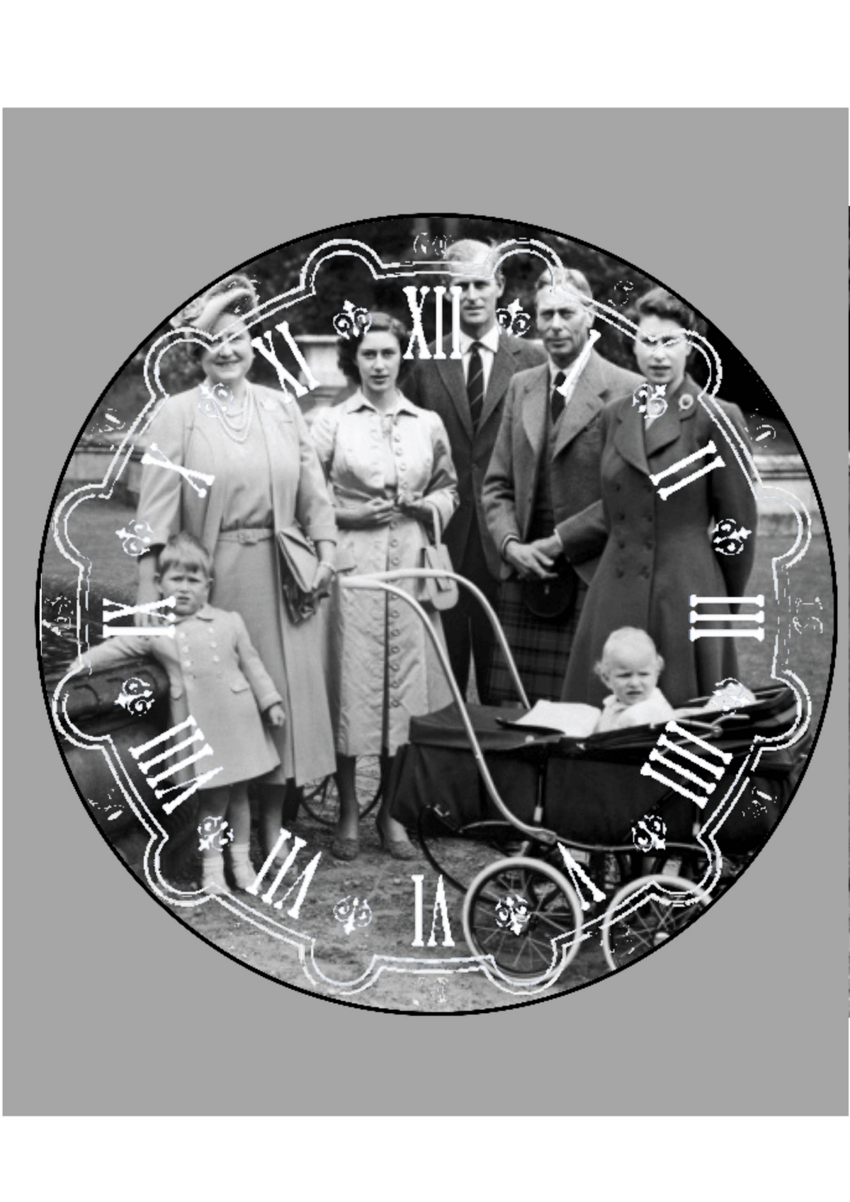 Single photo clock 20cm by Luxe Sensational