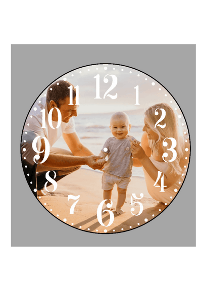 Single photo clock 20cm - Luxe Custom Designer