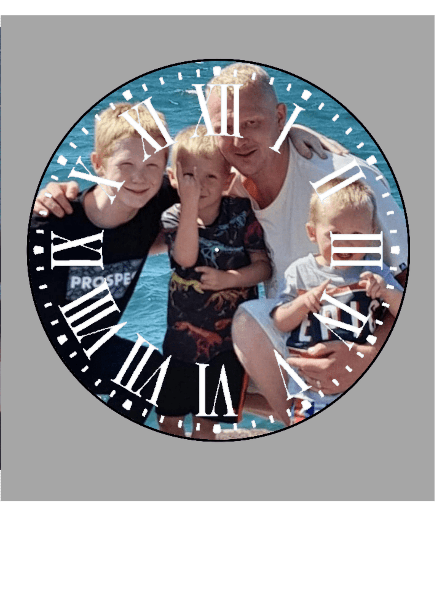 Single photo clock 20cm - Luxe Custom Designer