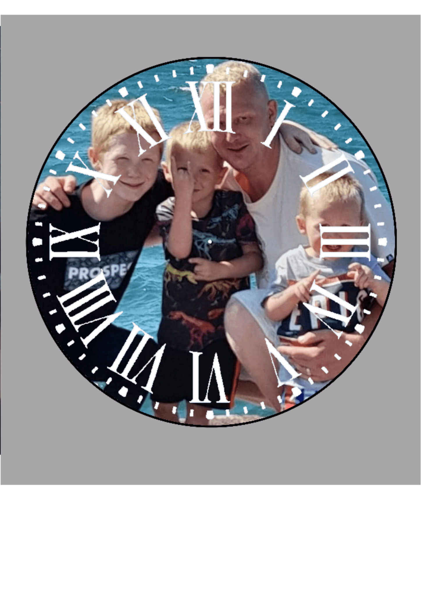 Single photo clock 20cm - Luxe Custom Designer