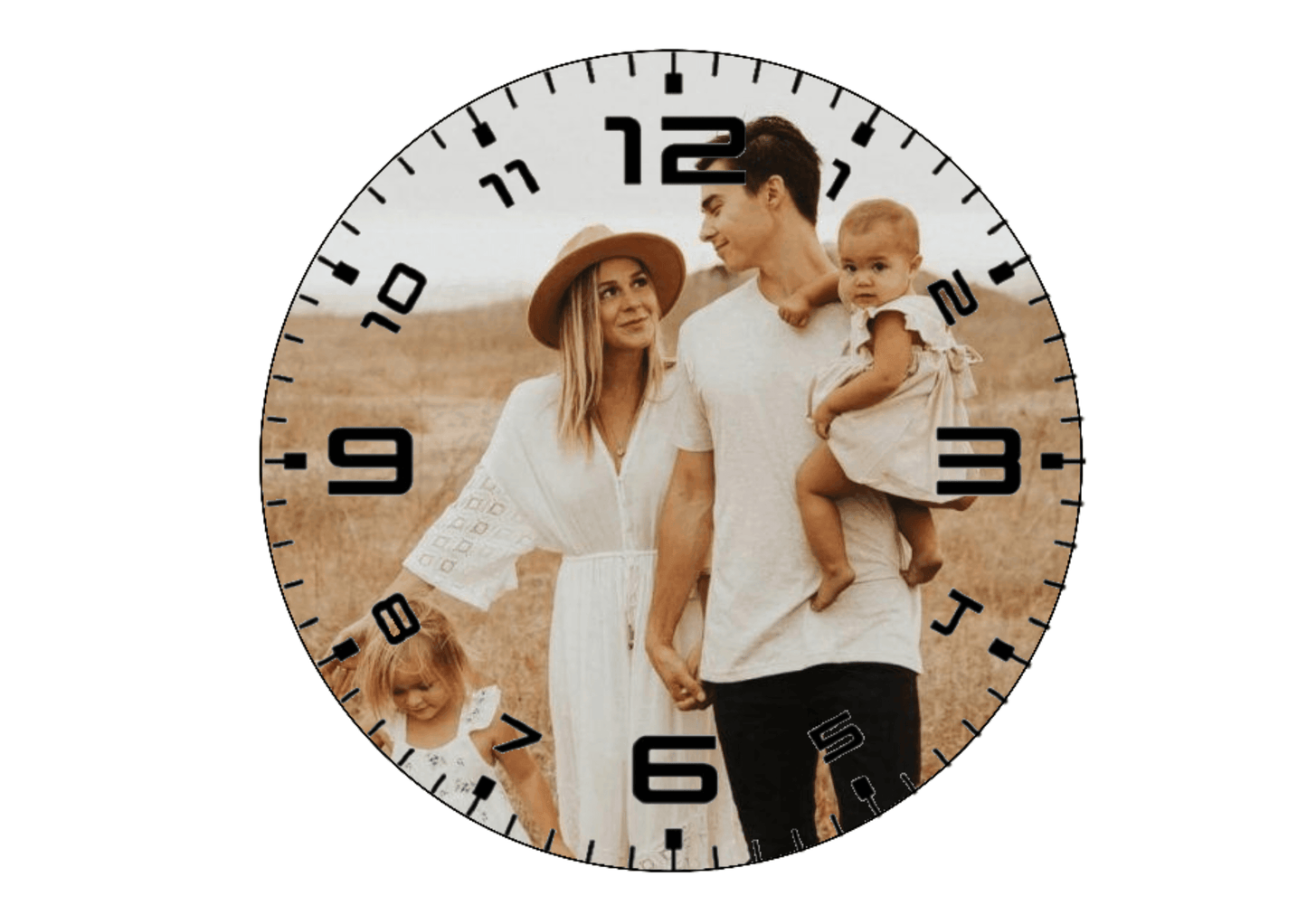 Single photo clock 20cm - Luxe Custom Designer
