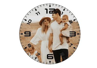 Single photo clock 20cm - Luxe Custom Designer