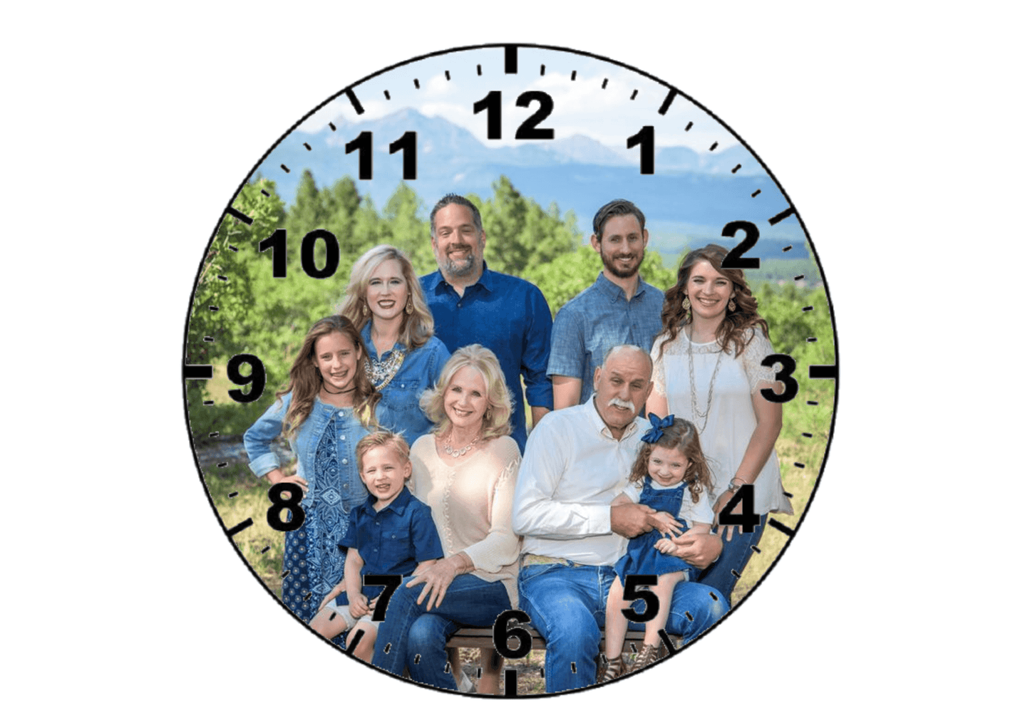 Single photo clock 20cm - Luxe Custom Designer