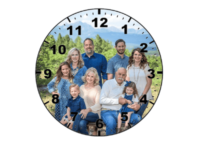 Single photo clock 20cm - Luxe Custom Designer