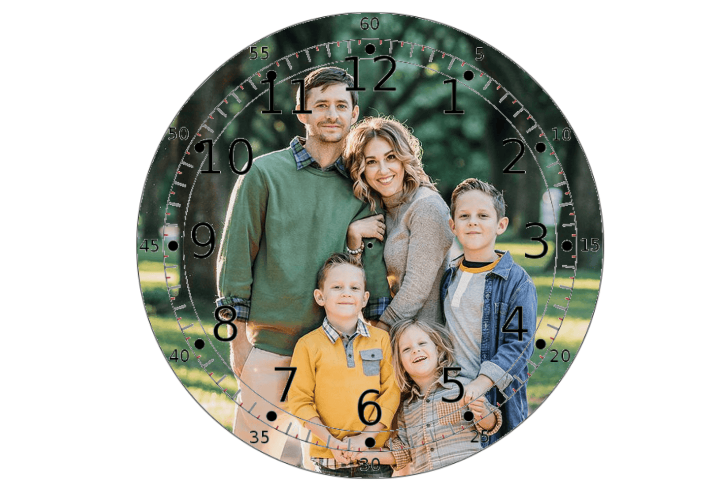 Single photo clock 20cm - Luxe Custom Designer