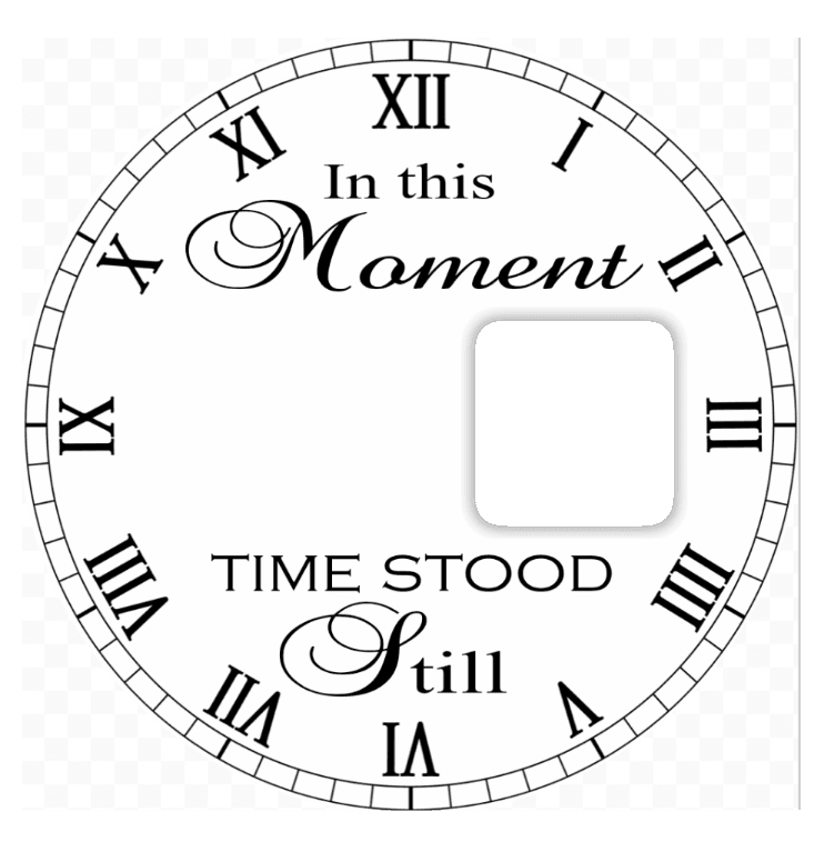 Single photo clock 20cm - Luxe Custom Designer