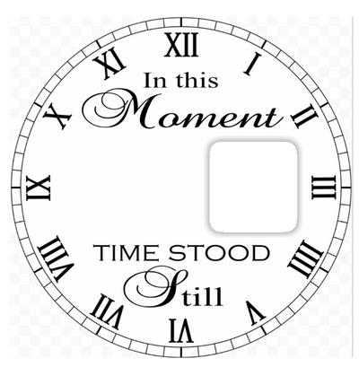 Single photo clock 20cm - Luxe Custom Designer