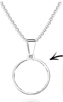 Single Photo Pendant Silver by Luxe-Custom-Designer
