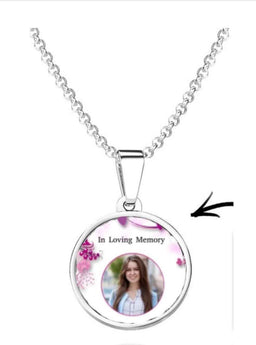 Single Photo Pendant Silver by Luxe-Custom-Designer