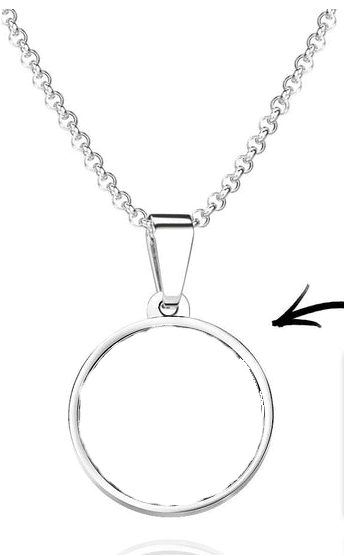 Single Photo Pendant Silver by Luxe Sensational
