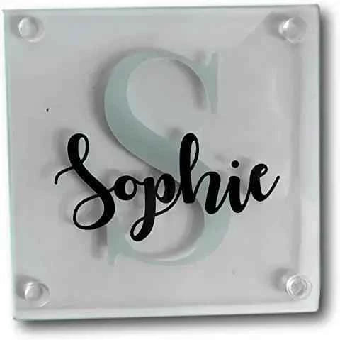 Square Glass Personalised Coasters by Luxe Sensational