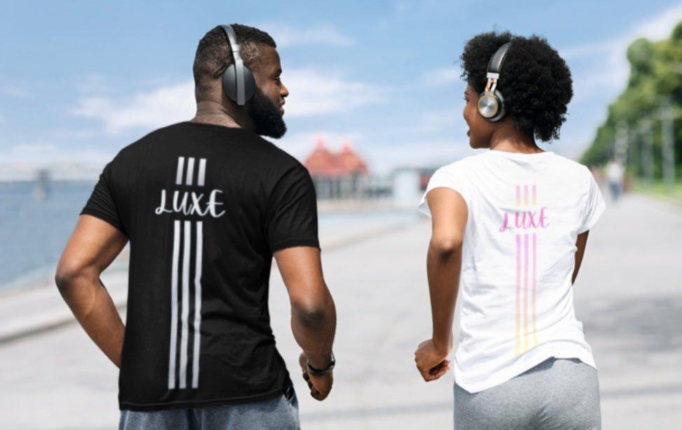 Triple Vertical Luxe T-Shirt - Luxe Custom Designer