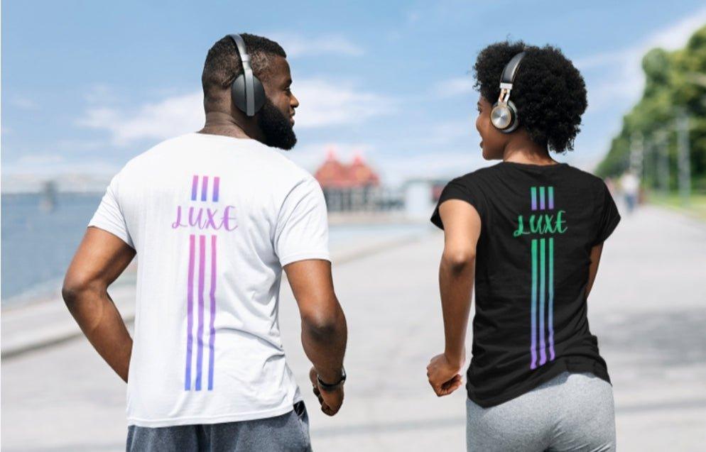 Triple Vertical Luxe T-Shirt - Luxe Custom Designer